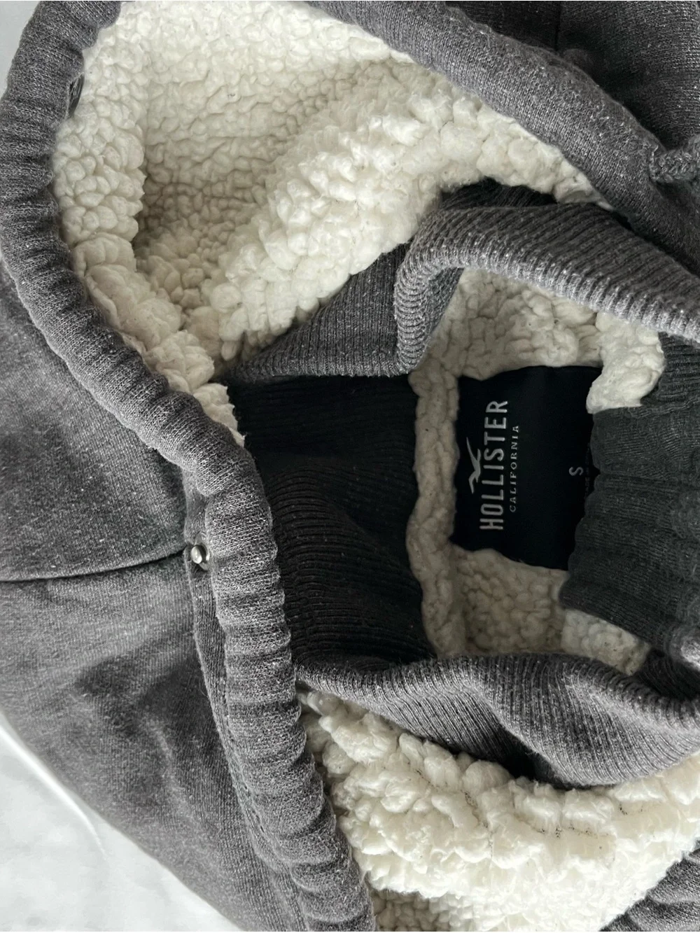 Hollister Dark Gray Hooded Military-Style Field Jacket